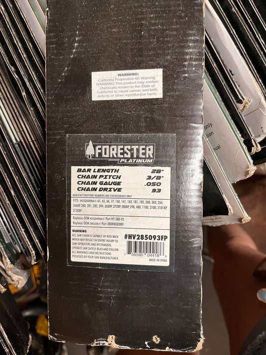 HV285093FP Forester Platinum Sprocket Nose Bar 28 Inch