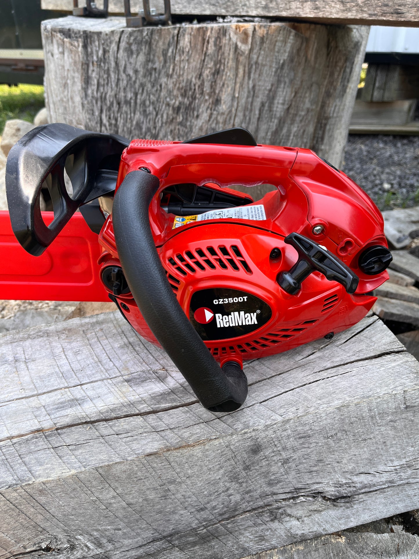 Redmax GZ3500T Chainsaw Side view