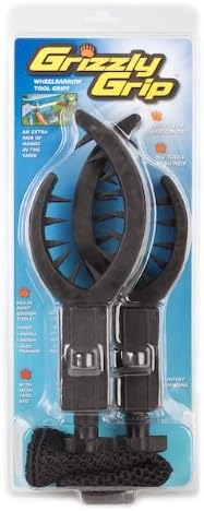 Grizzly Grip Wheelbarrow Tool Holder with Mesh Bag, Secures Tools To Wheelbarrow