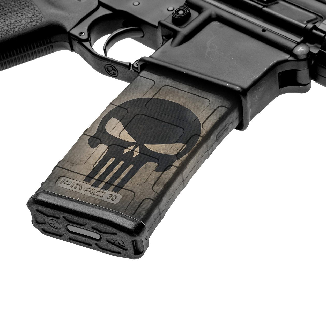 GS Skull Black- AR-15 Mag Skin Premium Vinyl Wrap