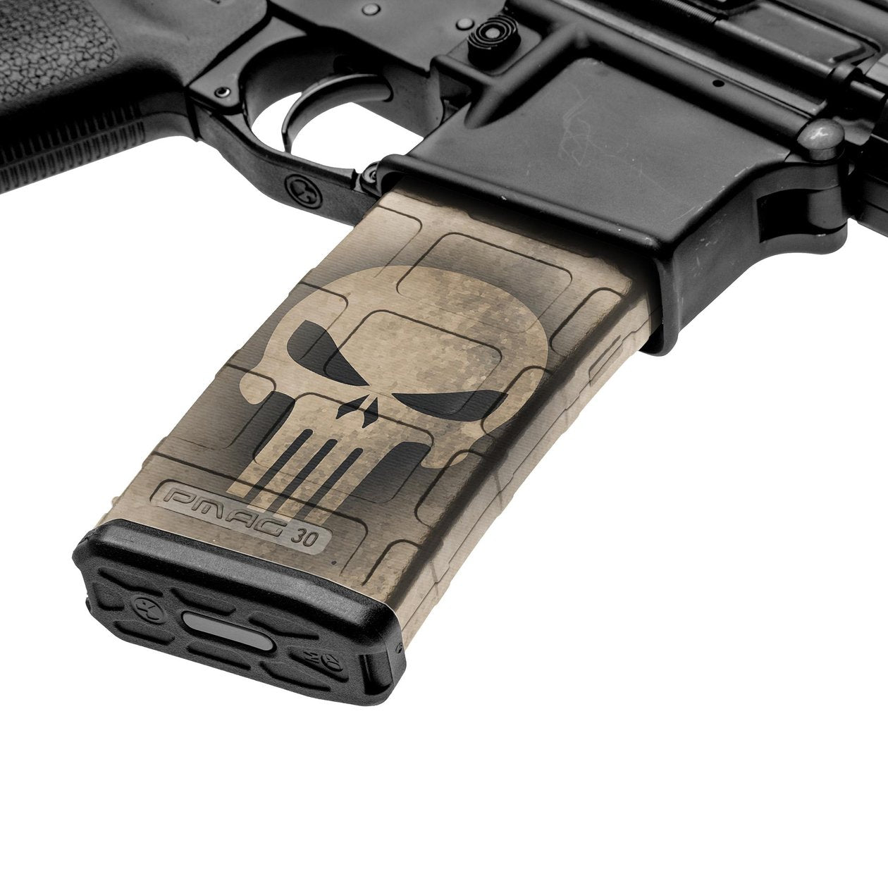 GS Skull Tan - AR-15 Mag Skin Premium Vinyl Wrap