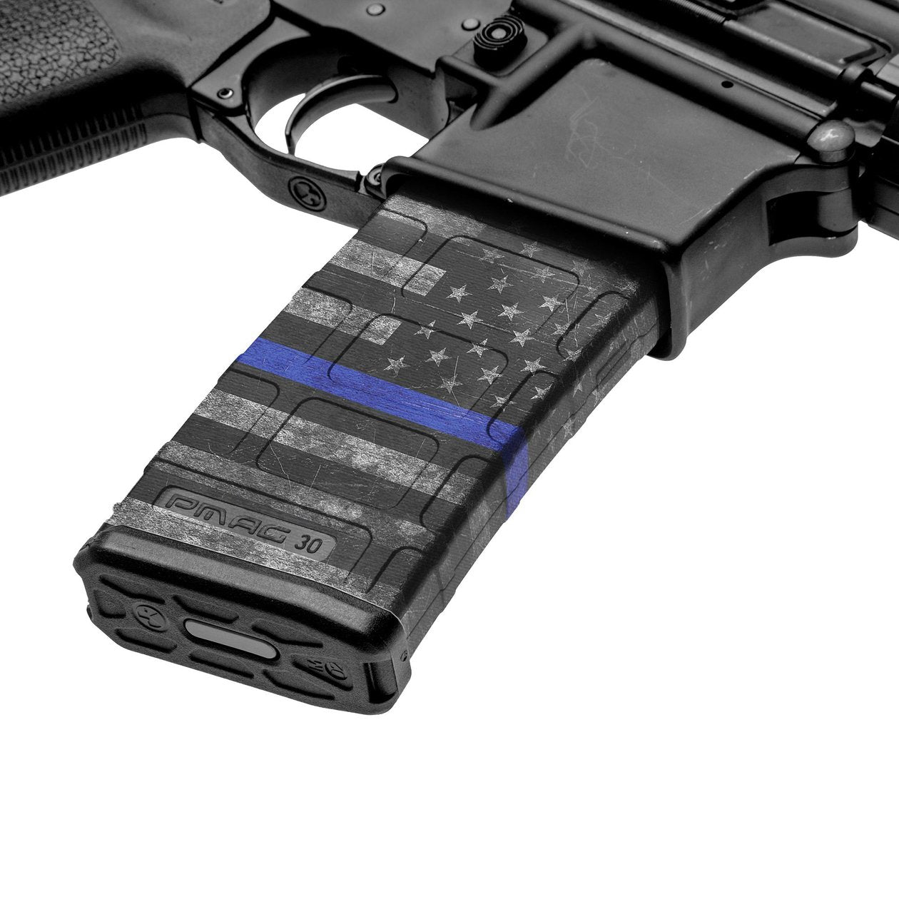GS Thin Blue Line- AR-15 Mag Skin Premium Vinyl Wrap